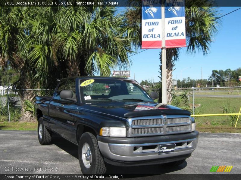 Patriot Blue Pearl / Agate 2001 Dodge Ram 1500 SLT Club Cab