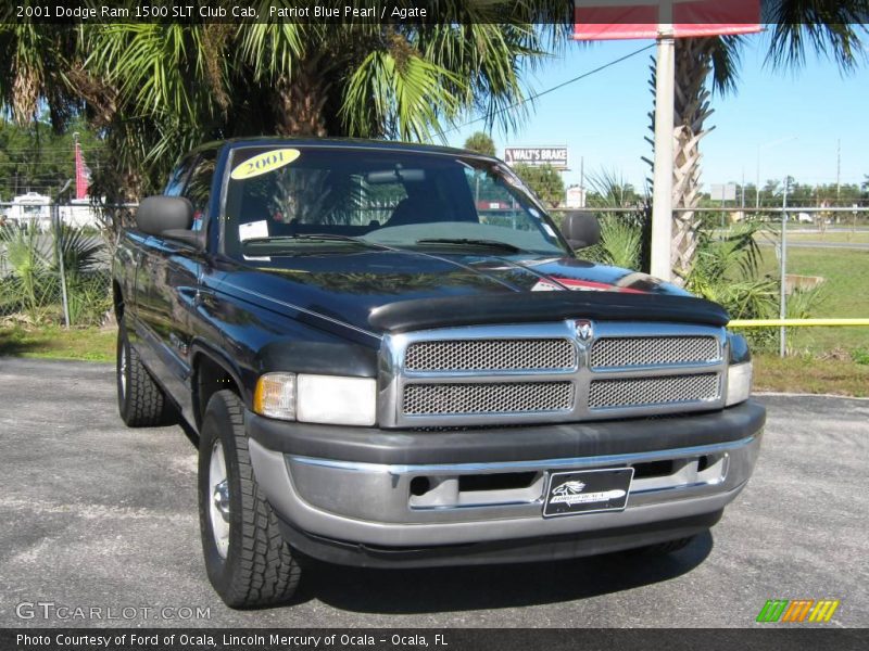 Patriot Blue Pearl / Agate 2001 Dodge Ram 1500 SLT Club Cab