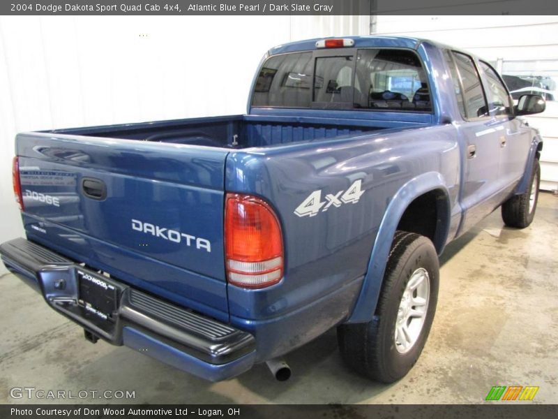Atlantic Blue Pearl / Dark Slate Gray 2004 Dodge Dakota Sport Quad Cab 4x4