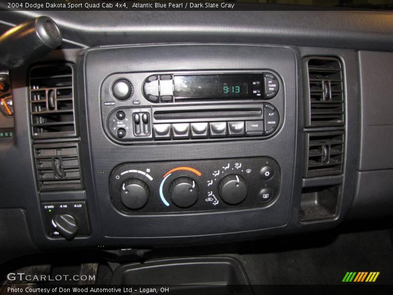 Atlantic Blue Pearl / Dark Slate Gray 2004 Dodge Dakota Sport Quad Cab 4x4