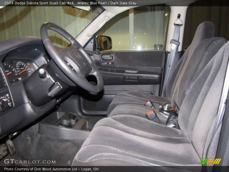 Atlantic Blue Pearl / Dark Slate Gray 2004 Dodge Dakota Sport Quad Cab 4x4