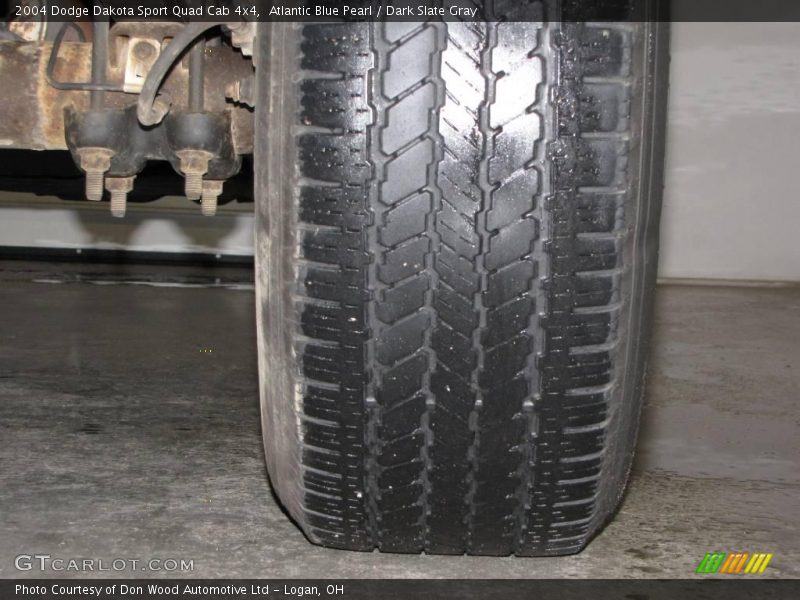 Atlantic Blue Pearl / Dark Slate Gray 2004 Dodge Dakota Sport Quad Cab 4x4