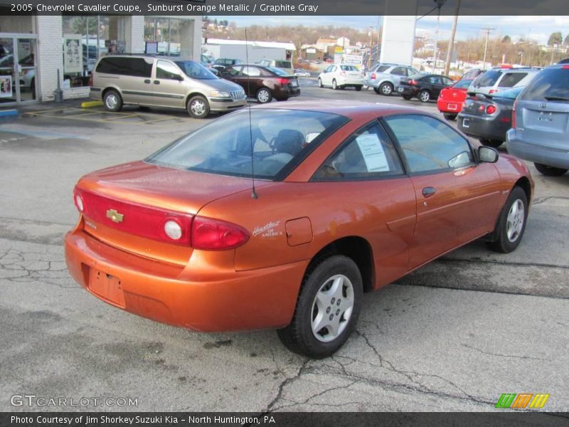 Sunburst Orange Metallic / Graphite Gray 2005 Chevrolet Cavalier Coupe