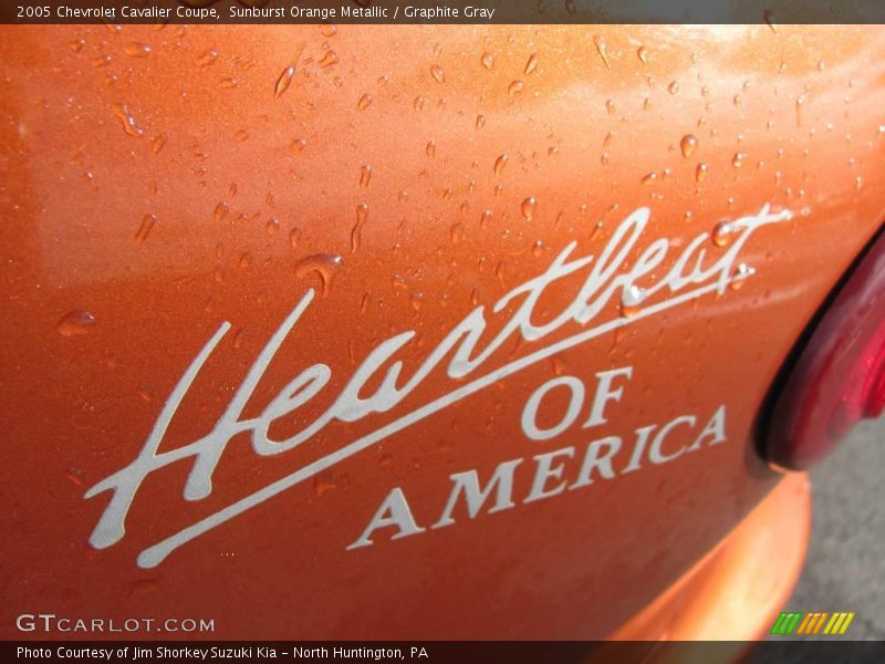 Sunburst Orange Metallic / Graphite Gray 2005 Chevrolet Cavalier Coupe