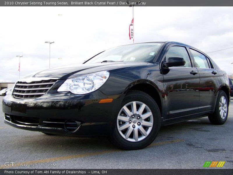 Brilliant Black Crystal Pearl / Dark Slate Gray 2010 Chrysler Sebring Touring Sedan