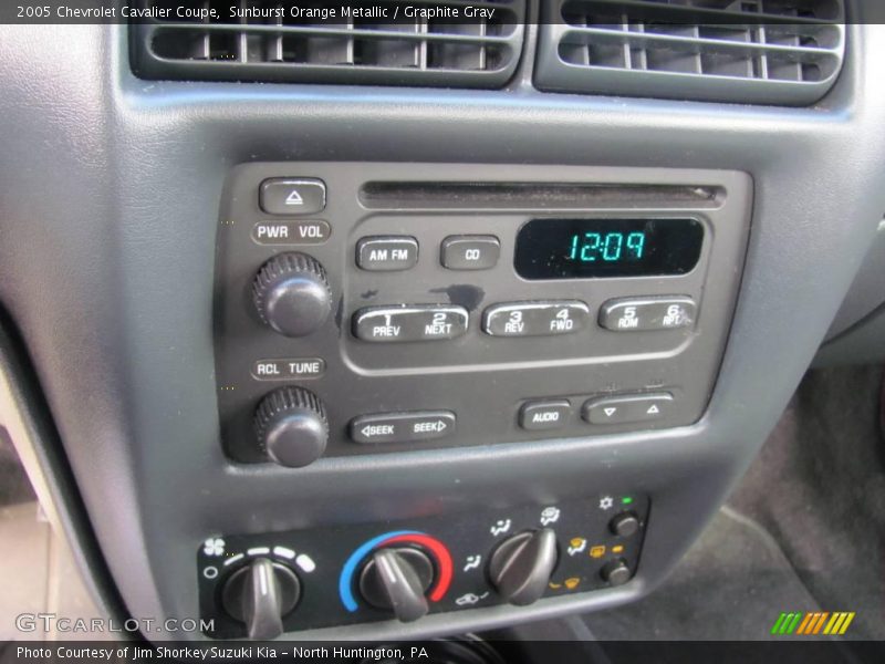 Sunburst Orange Metallic / Graphite Gray 2005 Chevrolet Cavalier Coupe