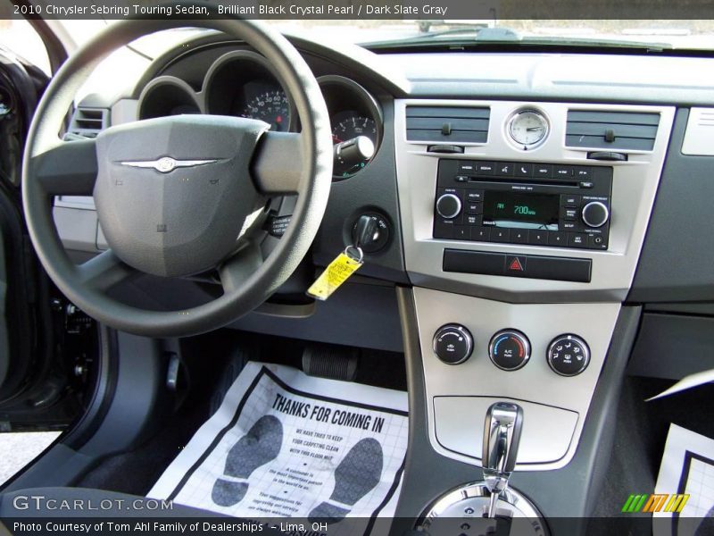 Brilliant Black Crystal Pearl / Dark Slate Gray 2010 Chrysler Sebring Touring Sedan