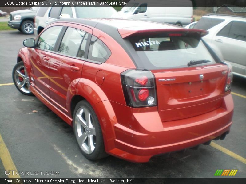 Sunburst Orange Pearl / Dark Slate Gray 2008 Dodge Caliber SRT4