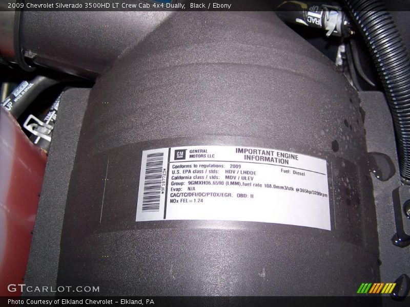Black / Ebony 2009 Chevrolet Silverado 3500HD LT Crew Cab 4x4 Dually