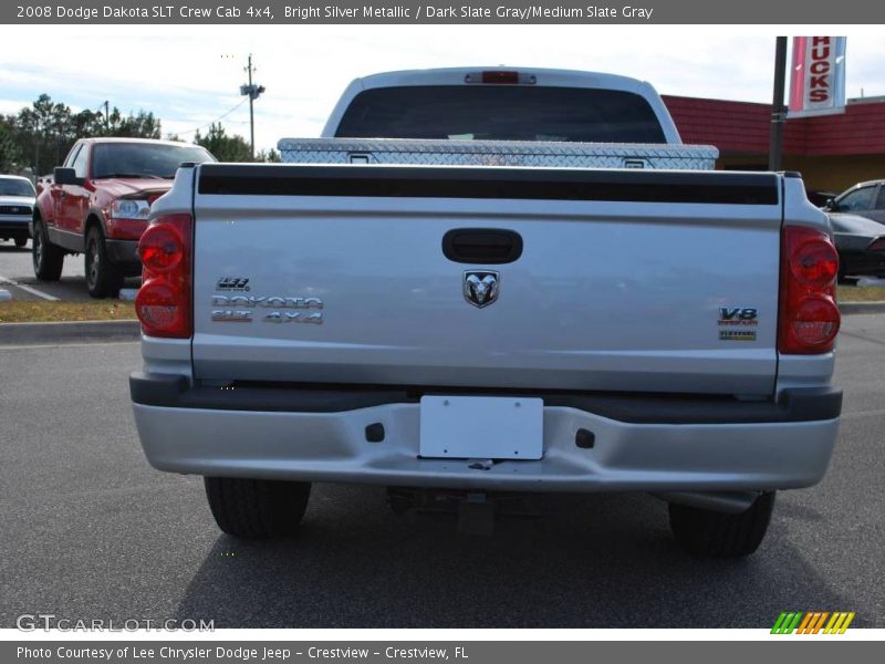 Bright Silver Metallic / Dark Slate Gray/Medium Slate Gray 2008 Dodge Dakota SLT Crew Cab 4x4