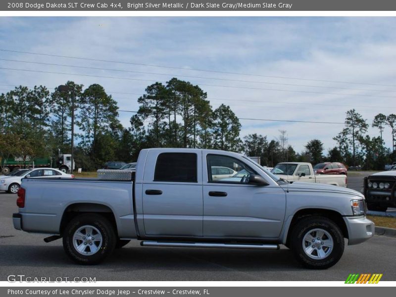 Bright Silver Metallic / Dark Slate Gray/Medium Slate Gray 2008 Dodge Dakota SLT Crew Cab 4x4