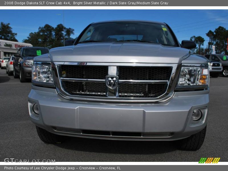 Bright Silver Metallic / Dark Slate Gray/Medium Slate Gray 2008 Dodge Dakota SLT Crew Cab 4x4