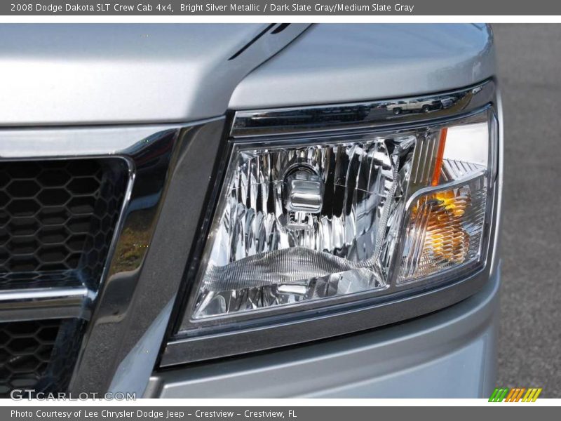 Bright Silver Metallic / Dark Slate Gray/Medium Slate Gray 2008 Dodge Dakota SLT Crew Cab 4x4