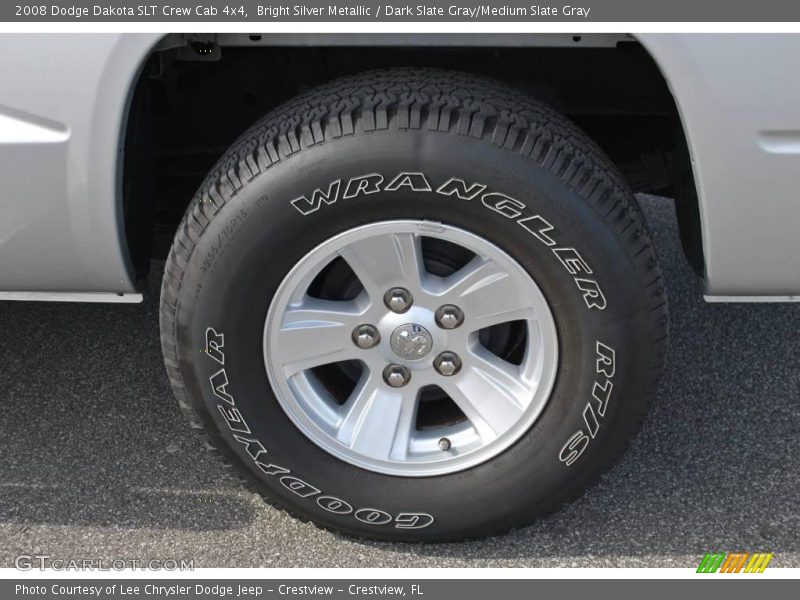 Bright Silver Metallic / Dark Slate Gray/Medium Slate Gray 2008 Dodge Dakota SLT Crew Cab 4x4