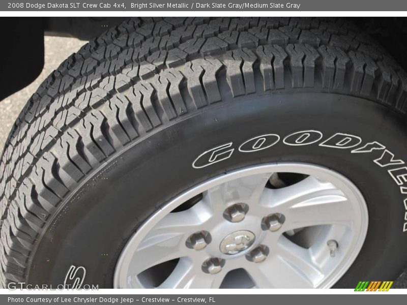 Bright Silver Metallic / Dark Slate Gray/Medium Slate Gray 2008 Dodge Dakota SLT Crew Cab 4x4