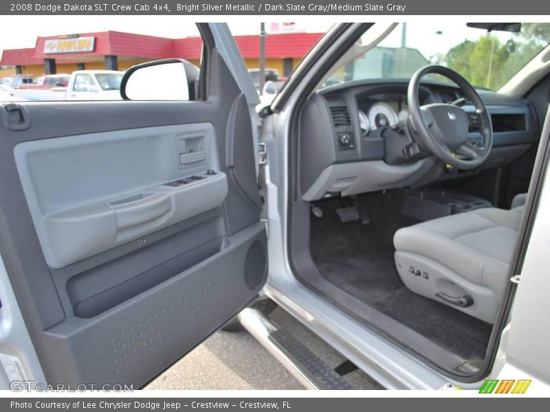 Bright Silver Metallic / Dark Slate Gray/Medium Slate Gray 2008 Dodge Dakota SLT Crew Cab 4x4