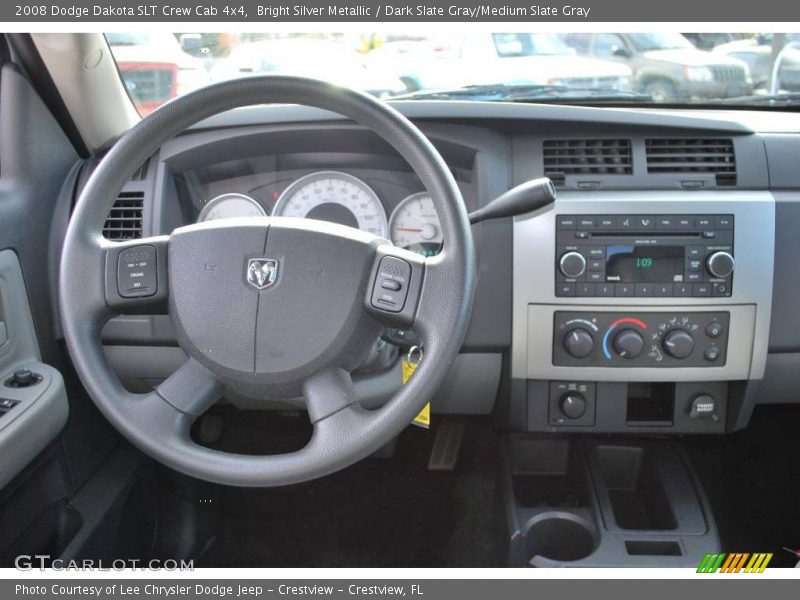 Bright Silver Metallic / Dark Slate Gray/Medium Slate Gray 2008 Dodge Dakota SLT Crew Cab 4x4