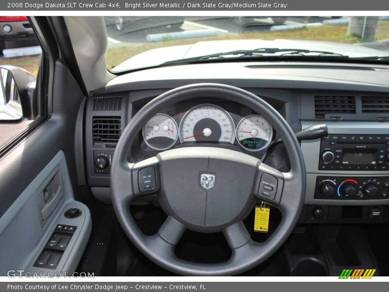 Bright Silver Metallic / Dark Slate Gray/Medium Slate Gray 2008 Dodge Dakota SLT Crew Cab 4x4