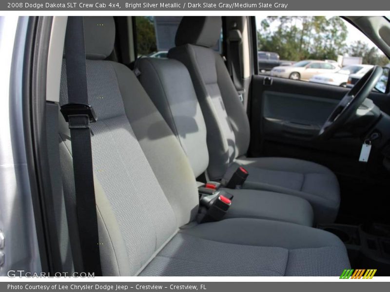 Bright Silver Metallic / Dark Slate Gray/Medium Slate Gray 2008 Dodge Dakota SLT Crew Cab 4x4