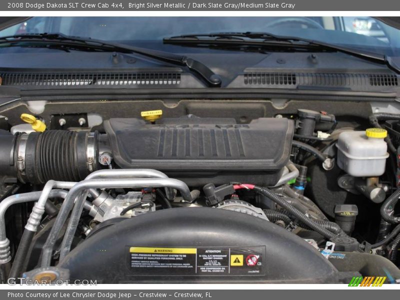 Bright Silver Metallic / Dark Slate Gray/Medium Slate Gray 2008 Dodge Dakota SLT Crew Cab 4x4