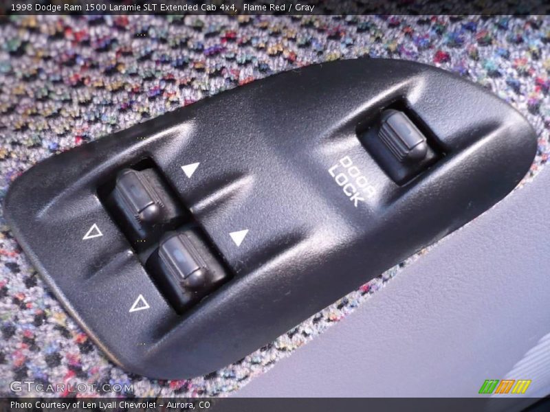 Flame Red / Gray 1998 Dodge Ram 1500 Laramie SLT Extended Cab 4x4