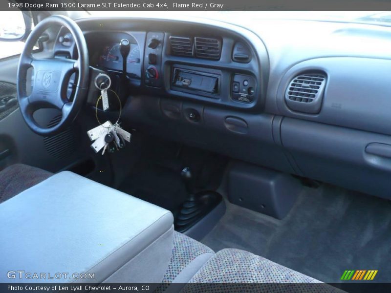 Flame Red / Gray 1998 Dodge Ram 1500 Laramie SLT Extended Cab 4x4