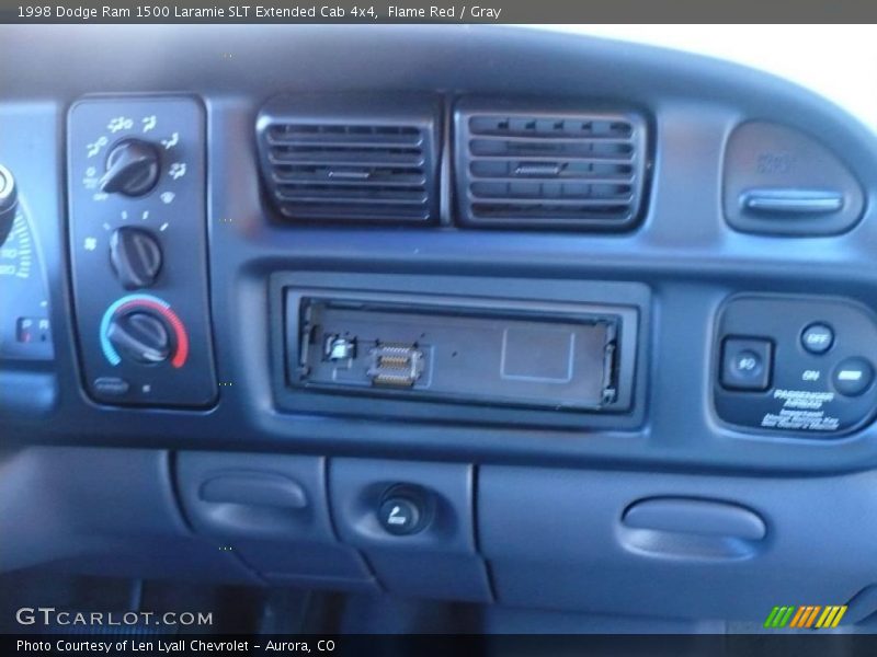 Flame Red / Gray 1998 Dodge Ram 1500 Laramie SLT Extended Cab 4x4