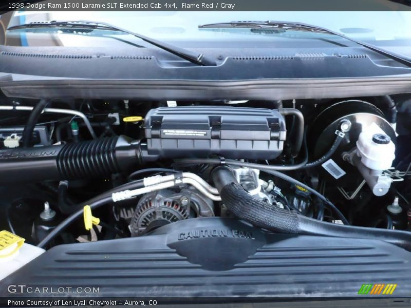 Flame Red / Gray 1998 Dodge Ram 1500 Laramie SLT Extended Cab 4x4