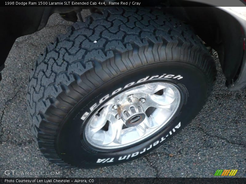Flame Red / Gray 1998 Dodge Ram 1500 Laramie SLT Extended Cab 4x4