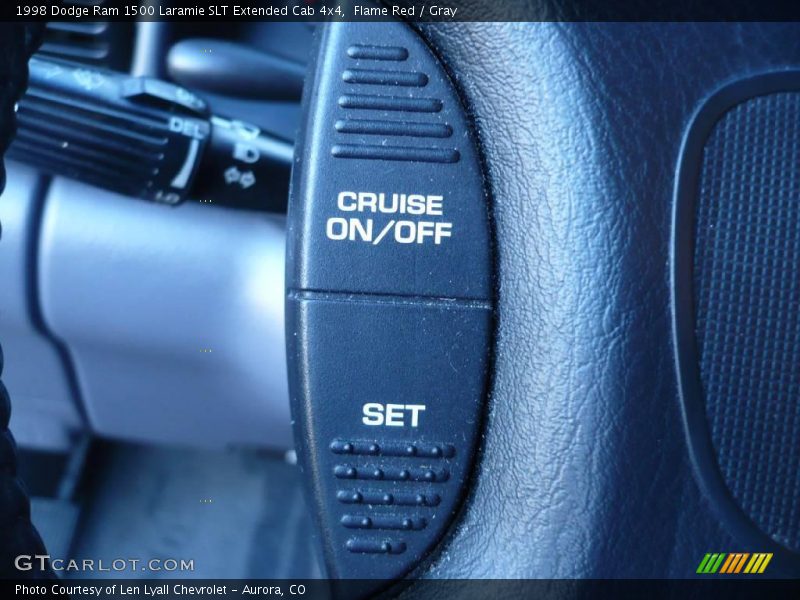Flame Red / Gray 1998 Dodge Ram 1500 Laramie SLT Extended Cab 4x4