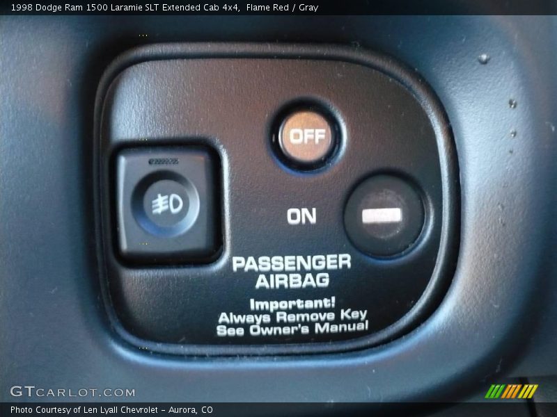 Flame Red / Gray 1998 Dodge Ram 1500 Laramie SLT Extended Cab 4x4