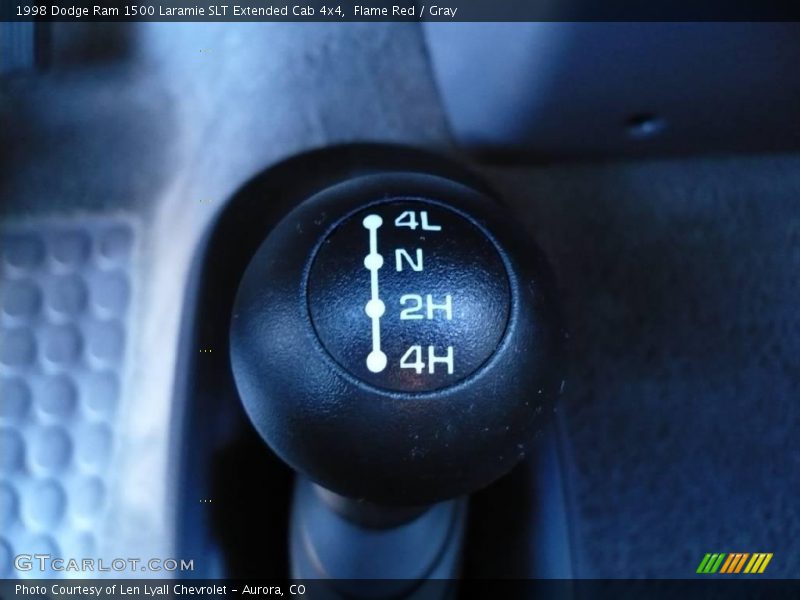 Flame Red / Gray 1998 Dodge Ram 1500 Laramie SLT Extended Cab 4x4