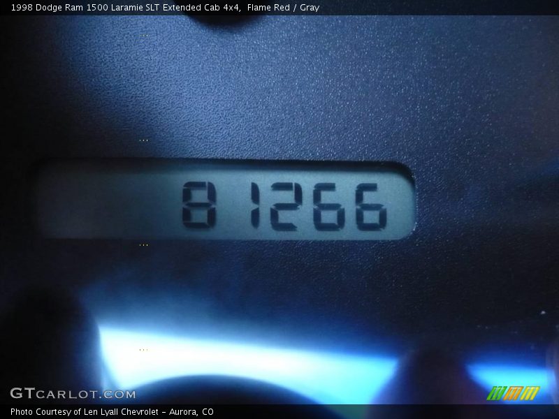 Flame Red / Gray 1998 Dodge Ram 1500 Laramie SLT Extended Cab 4x4