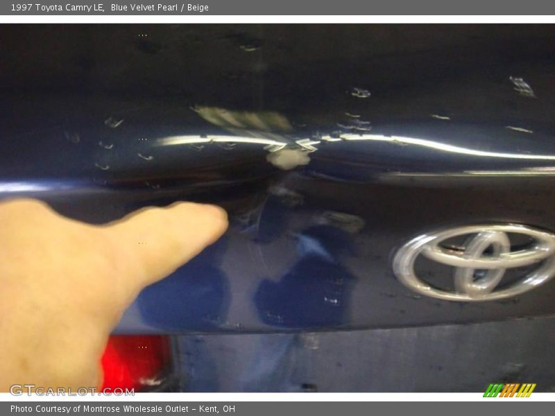 Blue Velvet Pearl / Beige 1997 Toyota Camry LE