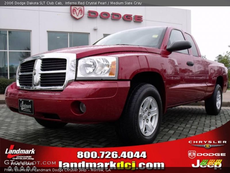 Inferno Red Crystal Pearl / Medium Slate Gray 2006 Dodge Dakota SLT Club Cab