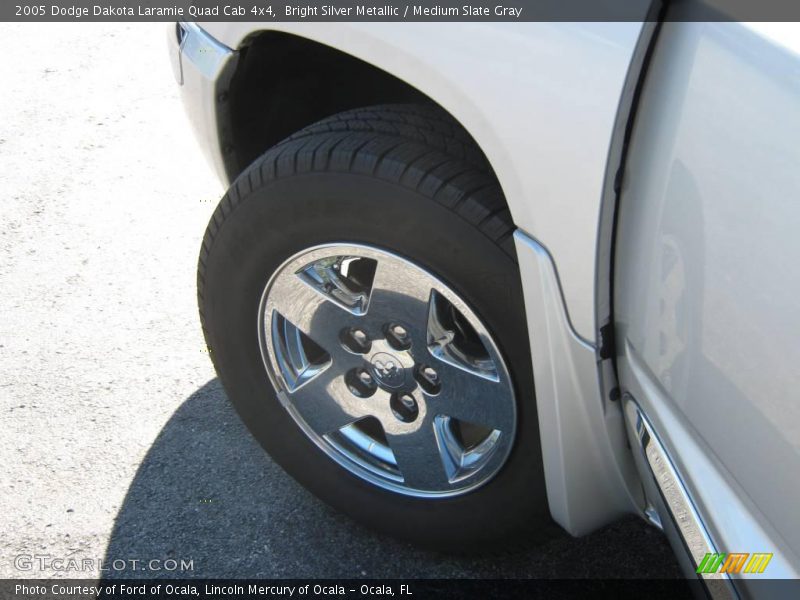 Bright Silver Metallic / Medium Slate Gray 2005 Dodge Dakota Laramie Quad Cab 4x4