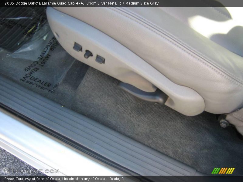 Bright Silver Metallic / Medium Slate Gray 2005 Dodge Dakota Laramie Quad Cab 4x4