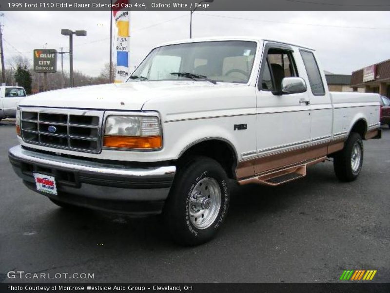 Oxford White / Beige 1995 Ford F150 Eddie Bauer Extended Cab 4x4