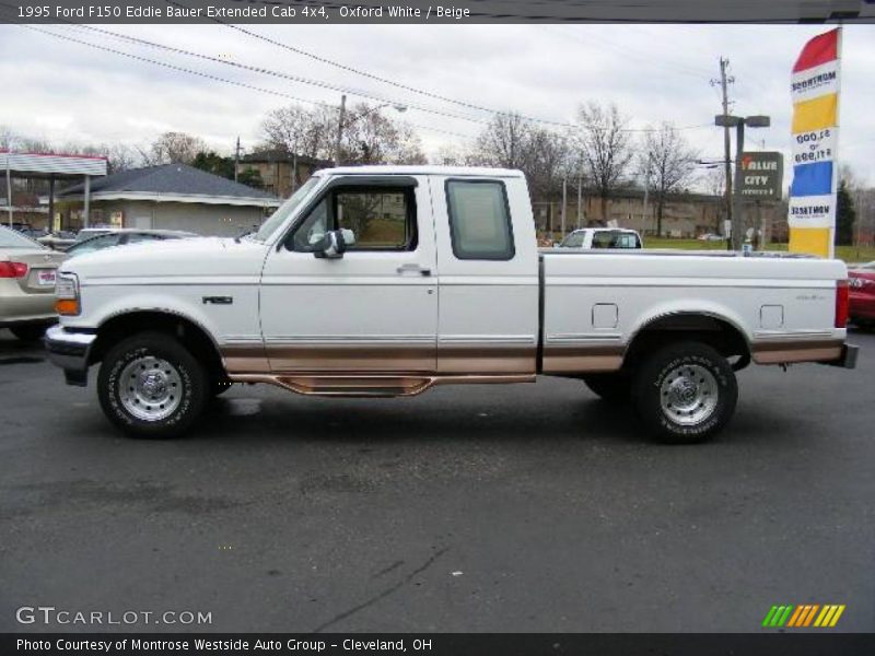 Oxford White / Beige 1995 Ford F150 Eddie Bauer Extended Cab 4x4