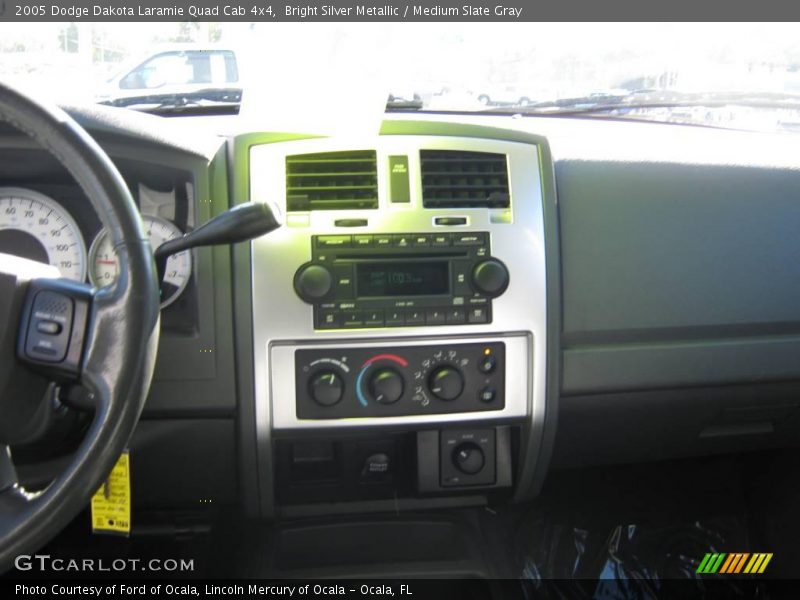 Bright Silver Metallic / Medium Slate Gray 2005 Dodge Dakota Laramie Quad Cab 4x4