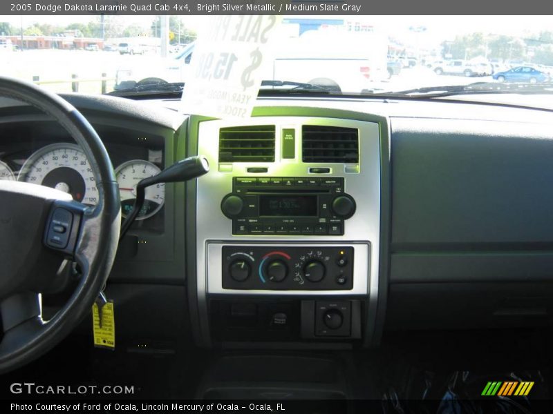 Bright Silver Metallic / Medium Slate Gray 2005 Dodge Dakota Laramie Quad Cab 4x4