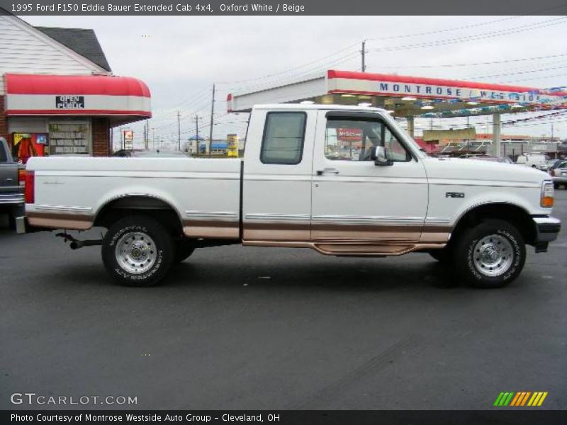 Oxford White / Beige 1995 Ford F150 Eddie Bauer Extended Cab 4x4