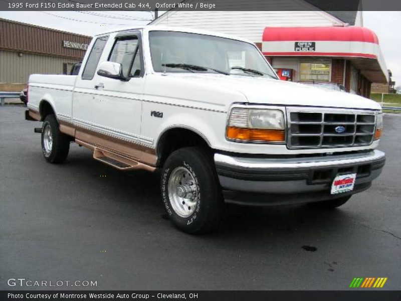 Oxford White / Beige 1995 Ford F150 Eddie Bauer Extended Cab 4x4