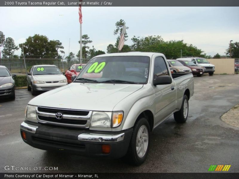 Lunar Mist Metallic / Gray 2000 Toyota Tacoma Regular Cab