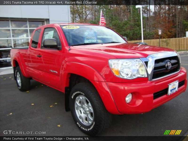 Radiant Red / Charcoal 2001 Toyota Tacoma V6 TRD Xtracab 4x4