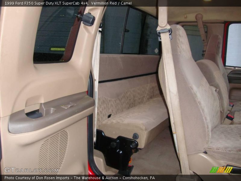 Vermillion Red / Camel 1999 Ford F350 Super Duty XLT SuperCab 4x4