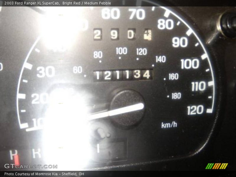 Bright Red / Medium Pebble 2003 Ford Ranger XL SuperCab