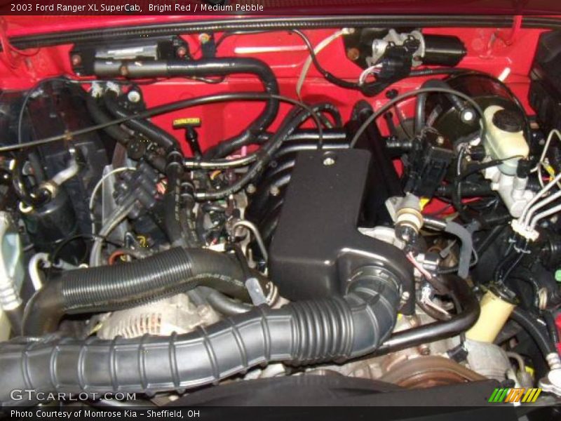 Bright Red / Medium Pebble 2003 Ford Ranger XL SuperCab