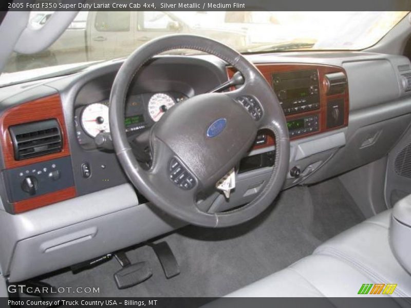 Silver Metallic / Medium Flint 2005 Ford F350 Super Duty Lariat Crew Cab 4x4