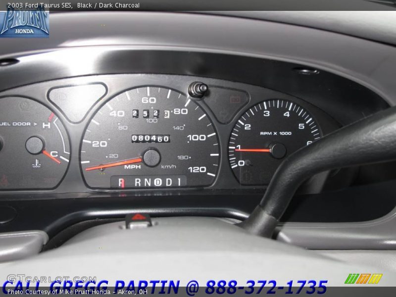 Black / Dark Charcoal 2003 Ford Taurus SES